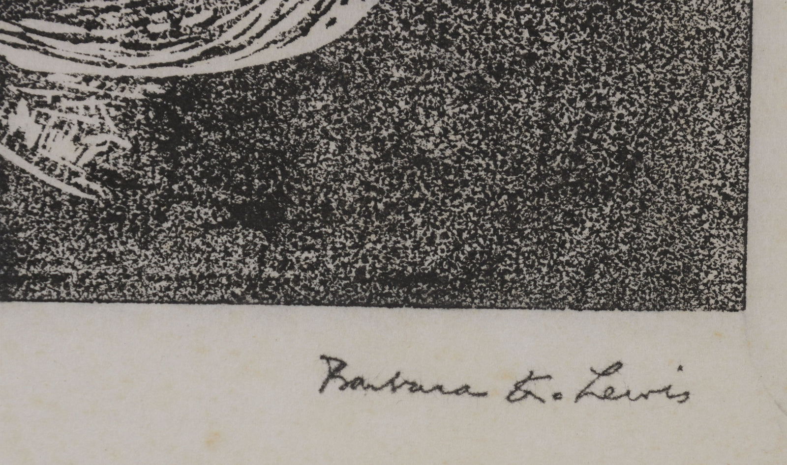 Monochromatic Duck <br>1940s Linoleum Block Print <br><br>#B5529