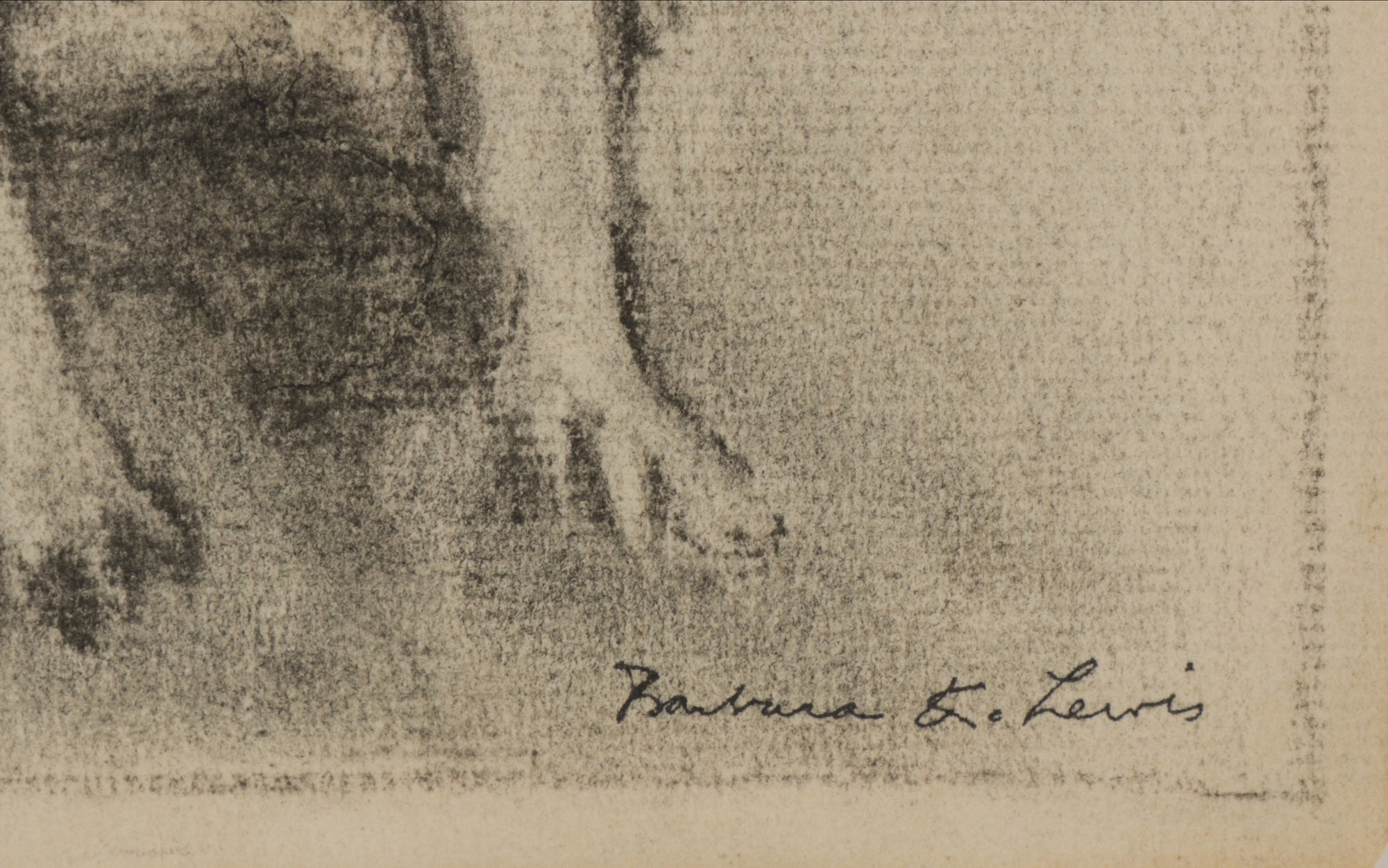 Charcoal Drawing of a Dog <br>1940s Charcoal <br><br>#B5531