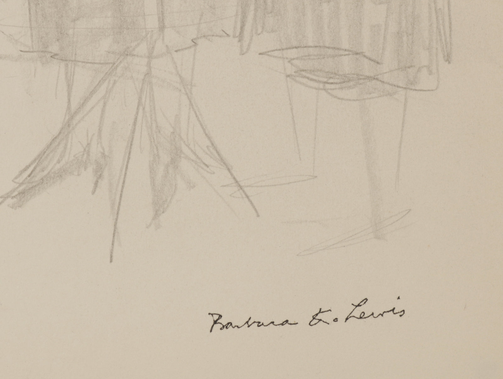 Four Clarinet Players Vintage Sketch <br>1940s Graphite <br><br>#B5540