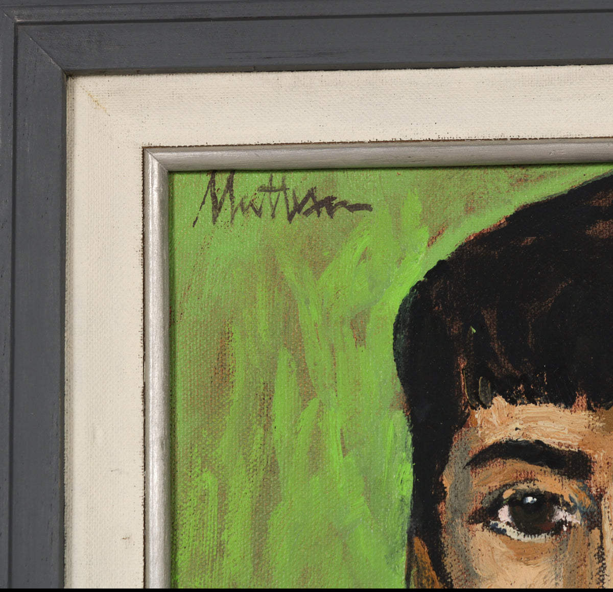 <i>Thoughtful</i> <br>Late 20th Century Oil <br><br>#B5552