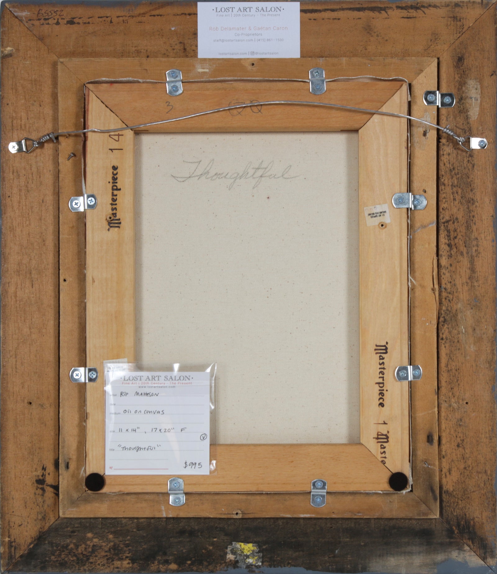 <i>Thoughtful</i> <br>Late 20th Century Oil <br><br>#B5552