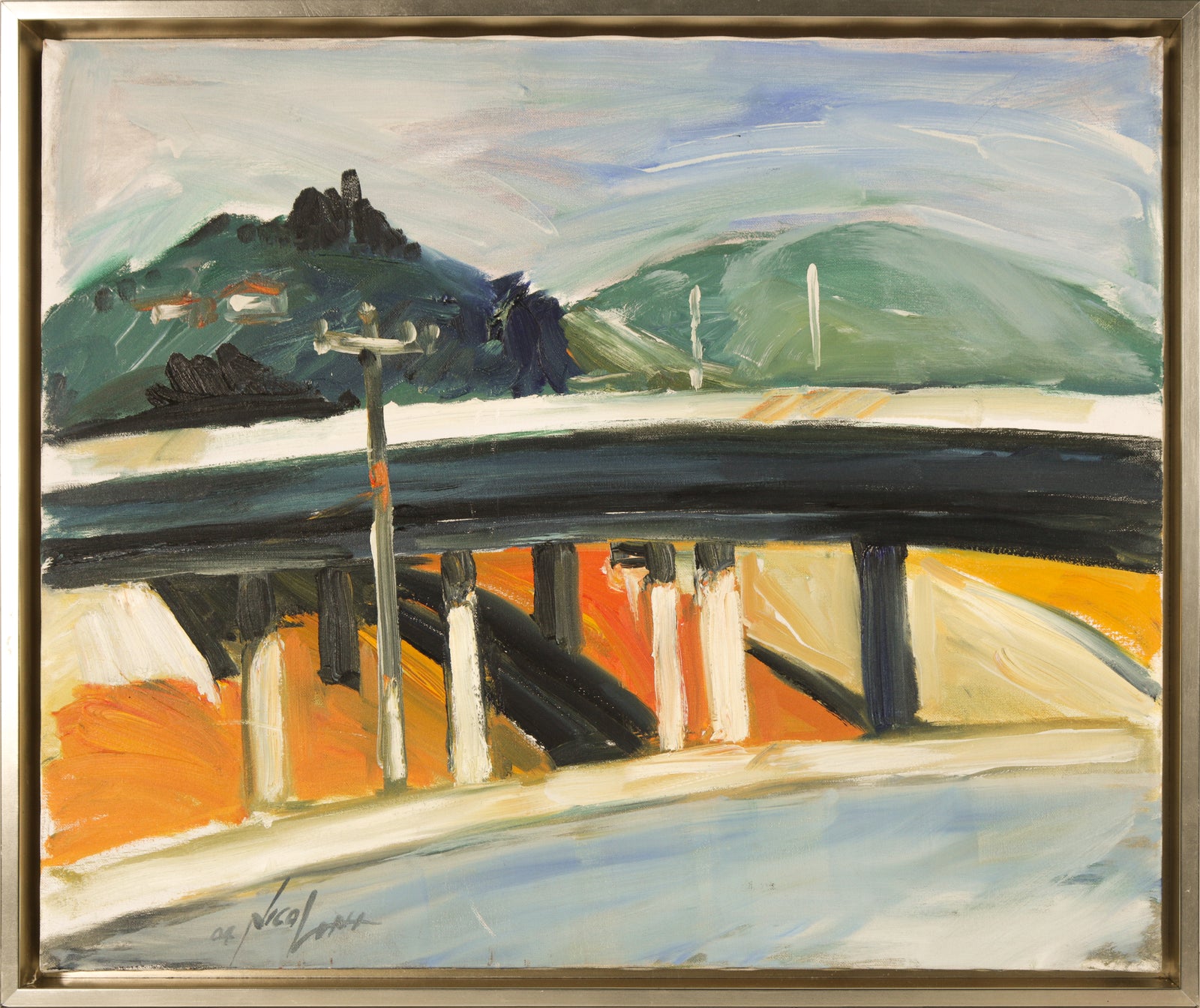 California Freeway Scene <br>2004 Oil <br><br>#B5556
