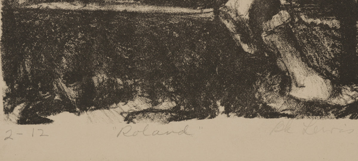 <i>Roland</i> <br>1940-60s Stone Lithograph <br><br>#B5598