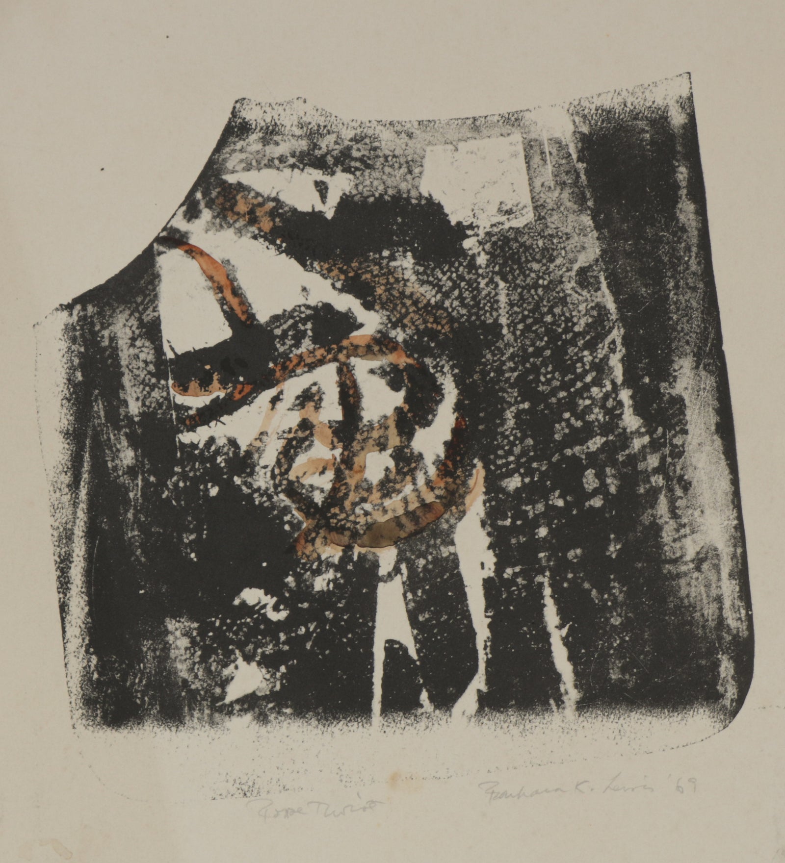 <i>Rope Twist</i> <br>1969 Stone Lithograph <br><br>#B5600