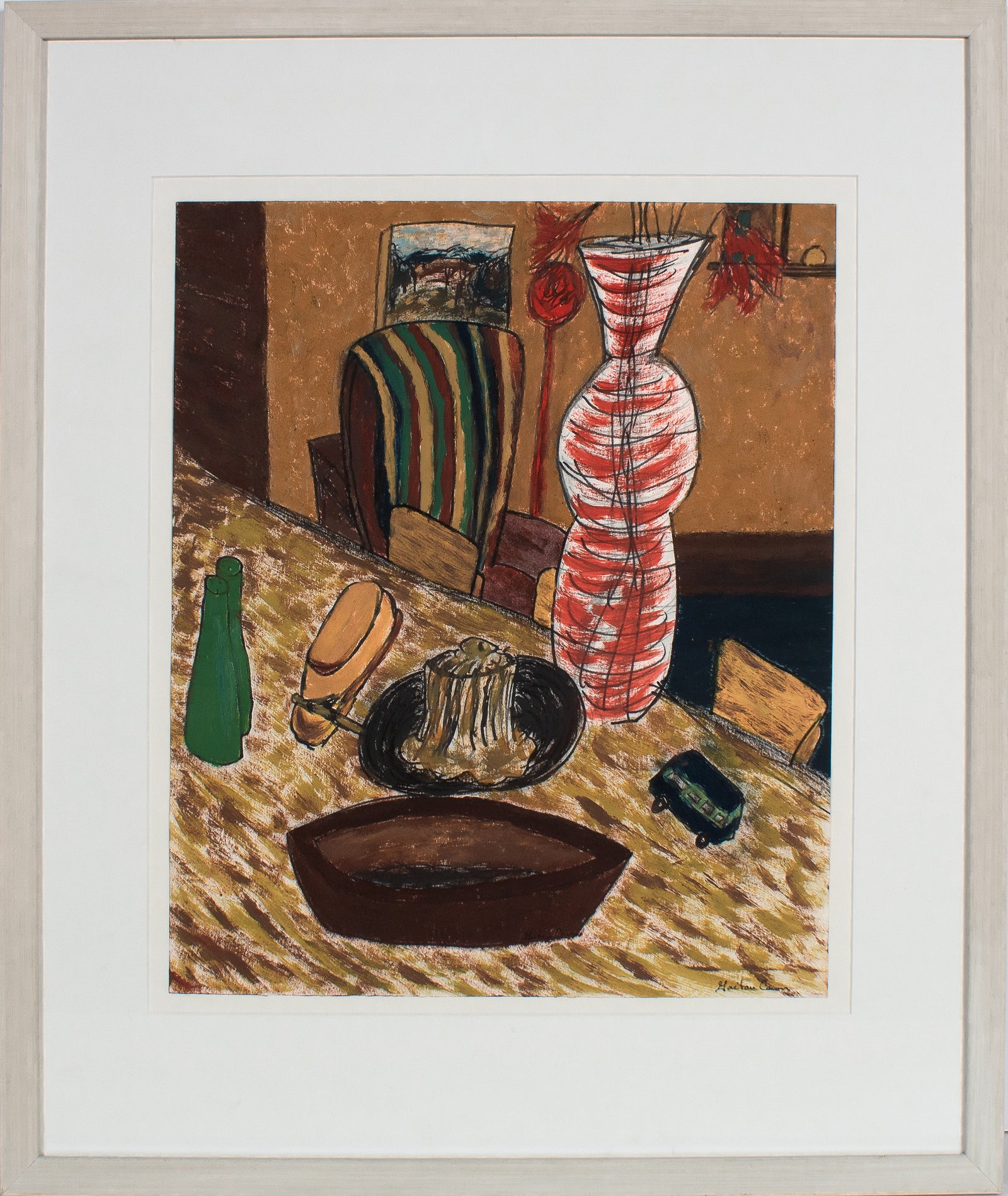 <i>The Farm Table</i> <br>2021 Oil & Ink <br><br>#B5657