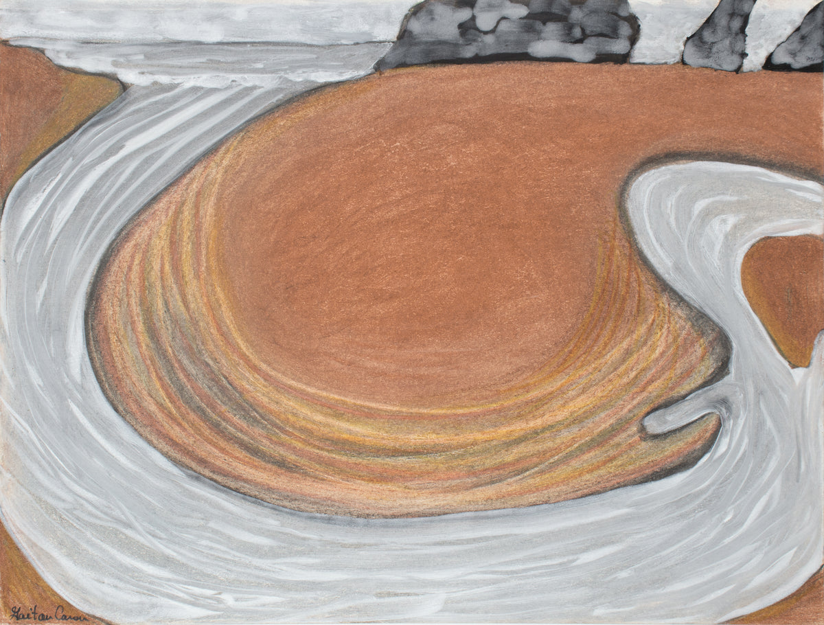 <i>Where River Meets Sea</i> <br>2020 Oil & Mixed Media <br><br>#B5666