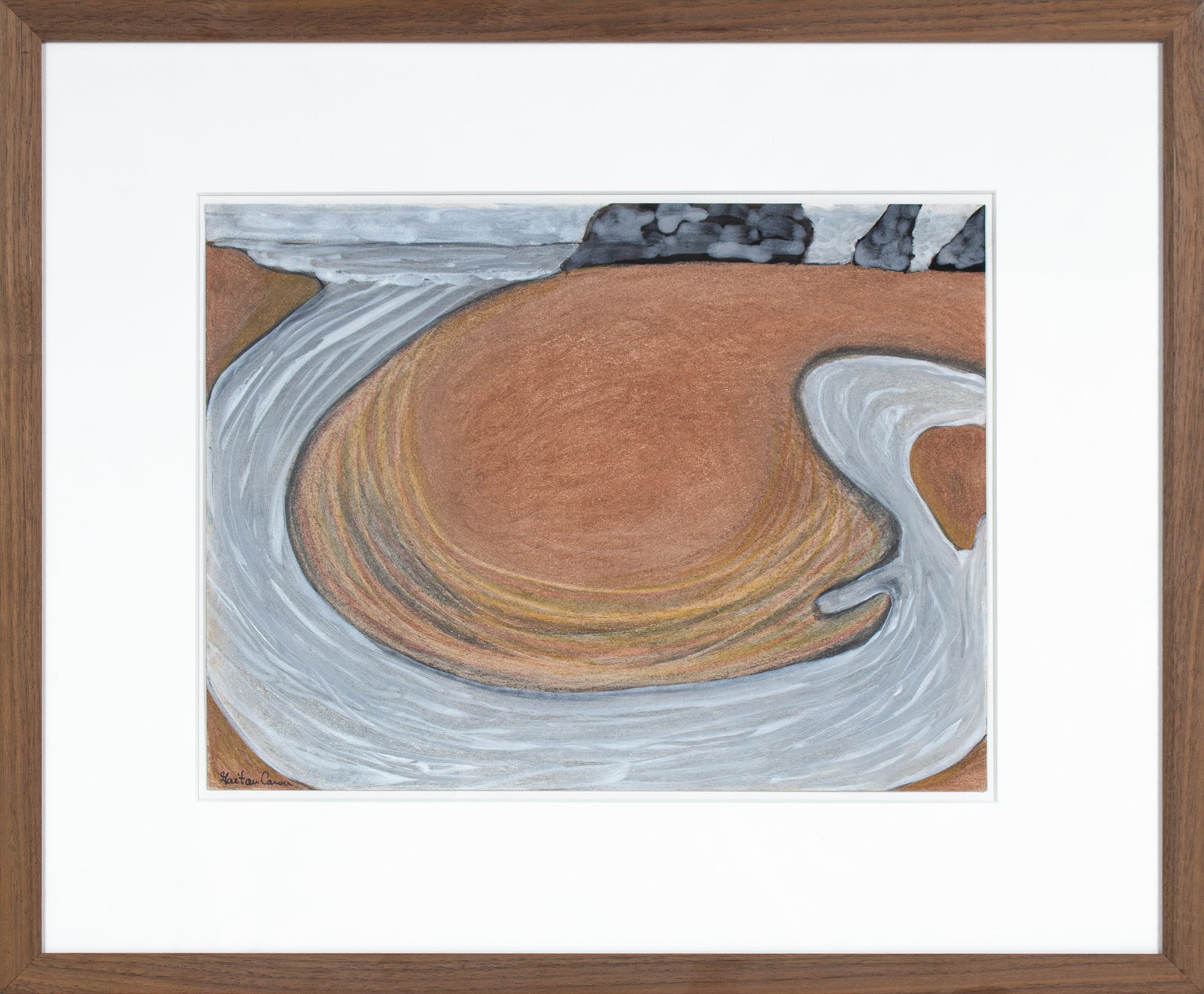 <i>Where River Meets Sea</i> <br>2020 Oil & Mixed Media <br><br>#B5666