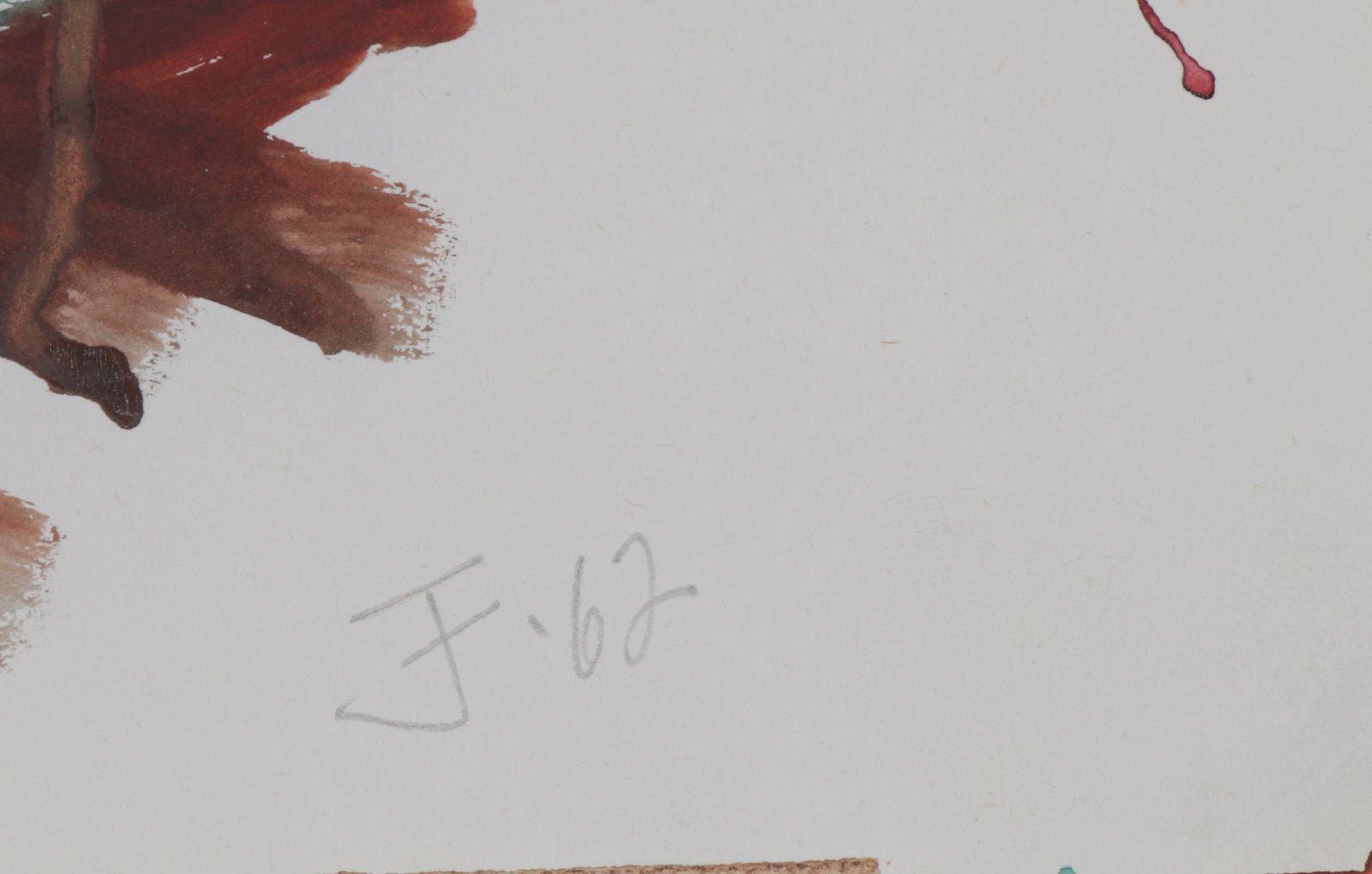 Colorful Abstrcted Standing Figure <br>1962 Watercolor<br><br>#B5673