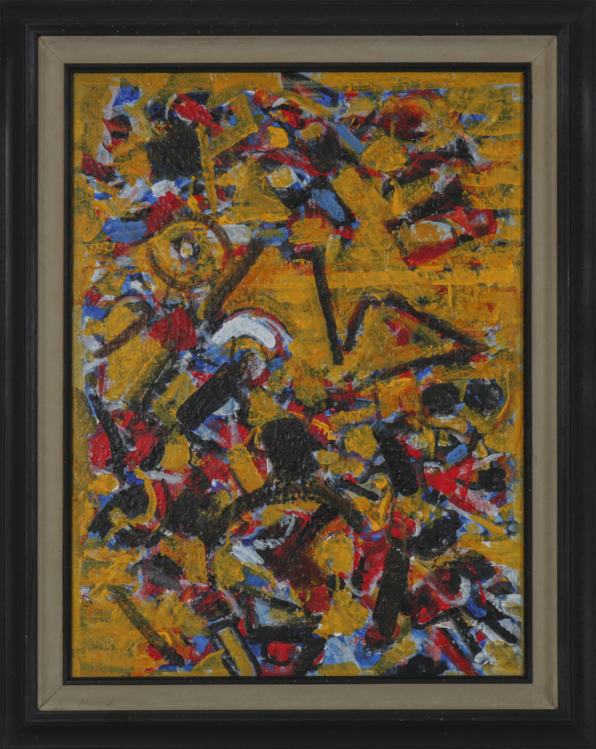 Abstract Expressionist Painting in Primary Colors &lt;br&gt;Early 2000s Acrylic &lt;br&gt;&lt;br&gt;#B5680