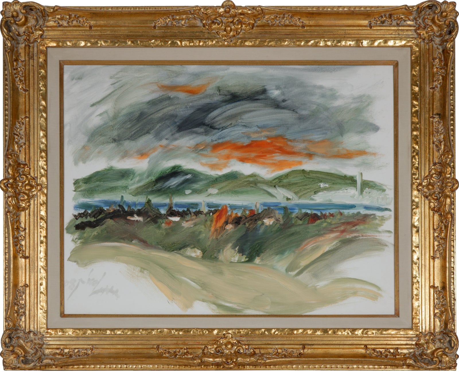 Abstracted Bay Area Seascape <br>2008 Oil <br><br>#B5713