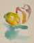 Abstracted Fruit Still Life <br>1947 Watercolor <br><br>#B5764