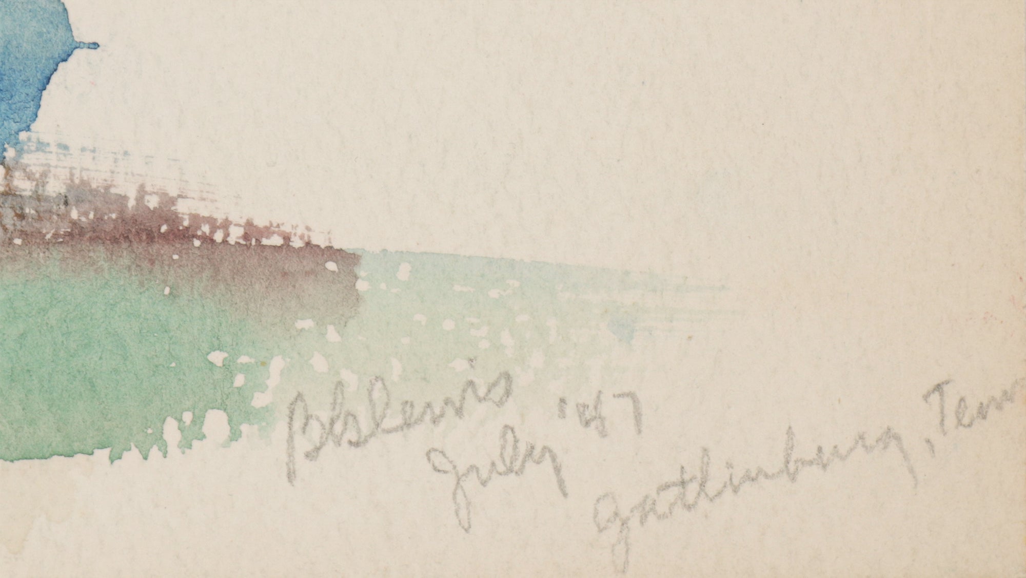 <i>Gatlinburg</i> <br>1947 Watercolor <br><br>#B5766