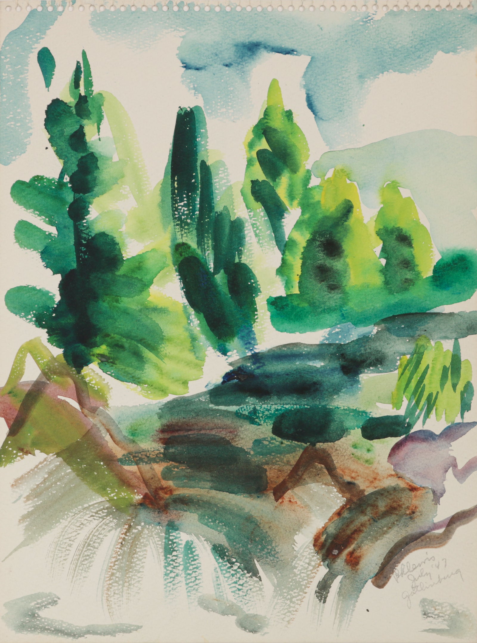 <i>Gatlinburg</i> <br>1947 Watercolor <br><br>#B5774