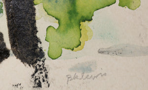 Loose Abstracted Trees <br>1940-60s Watercolor <br><br>#B5776