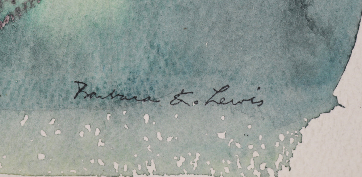 Dreamy Rose Still Life <br>1940-60s Watercolor <br><br>#B5840