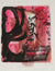 Red & Black Gestural Abstract <br>1969 Stone Lithograph <br><br>#B5857