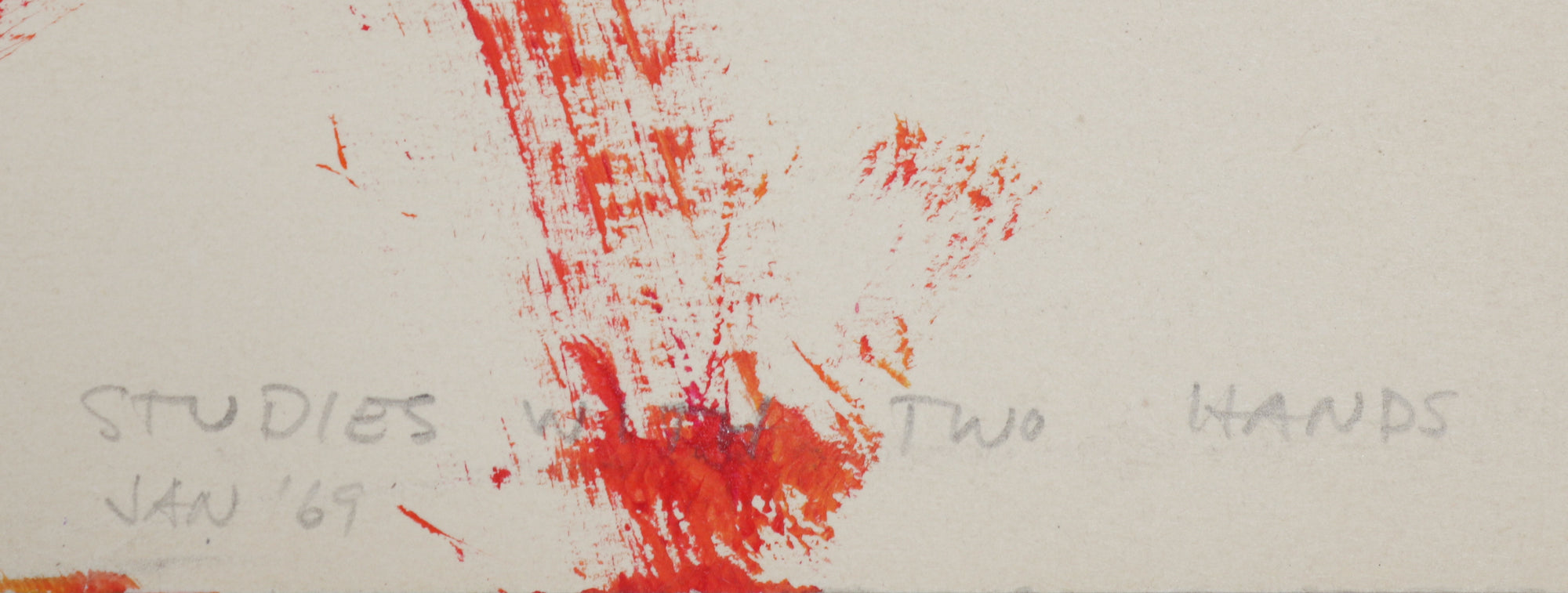 <i>Studies with Two Hands</i> <br>1969 Oil on Paper <br><br>#B5866
