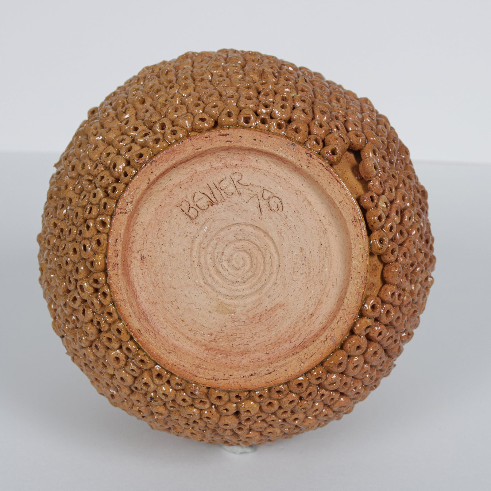 1978 Handmade Ceramic with Repeating Ring Pattern <br><br>#B5912