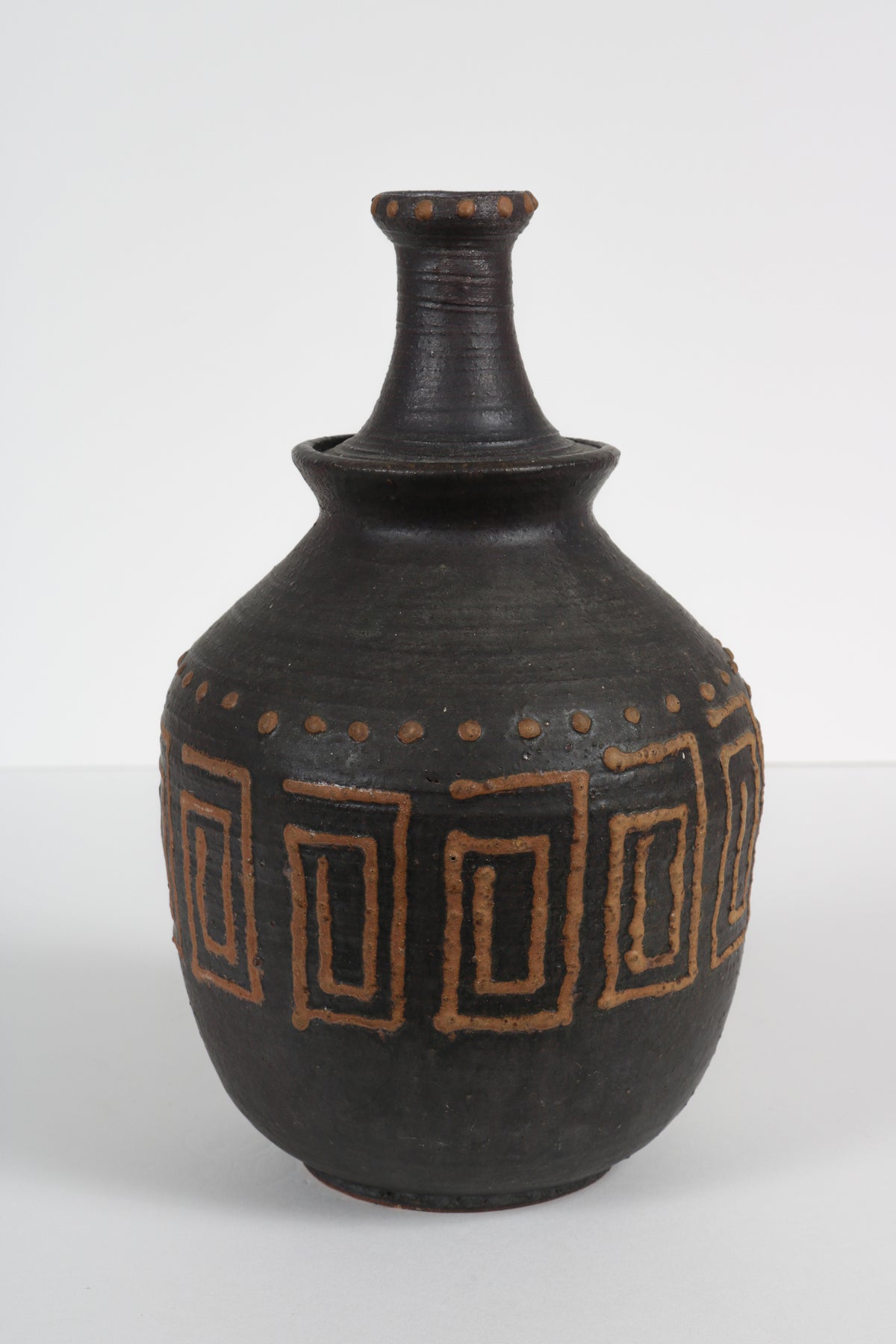 1970s Cermaic Vessel with Geometric Motif <br><br>#B5950