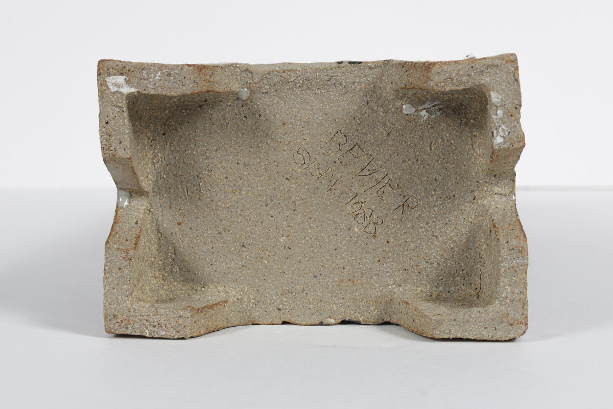 Narrow Vessel with Four Legs and Cut-Out Motif <br>1988 Cermaic <br><br>#B5965