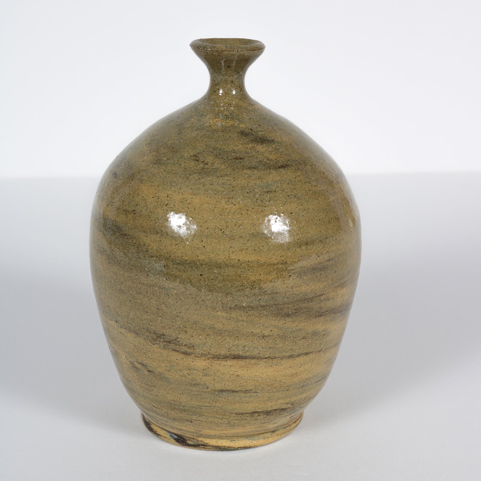 Sandy-Colored Ceramic with Swirled Finish, 1994 <br><br>#B6038
