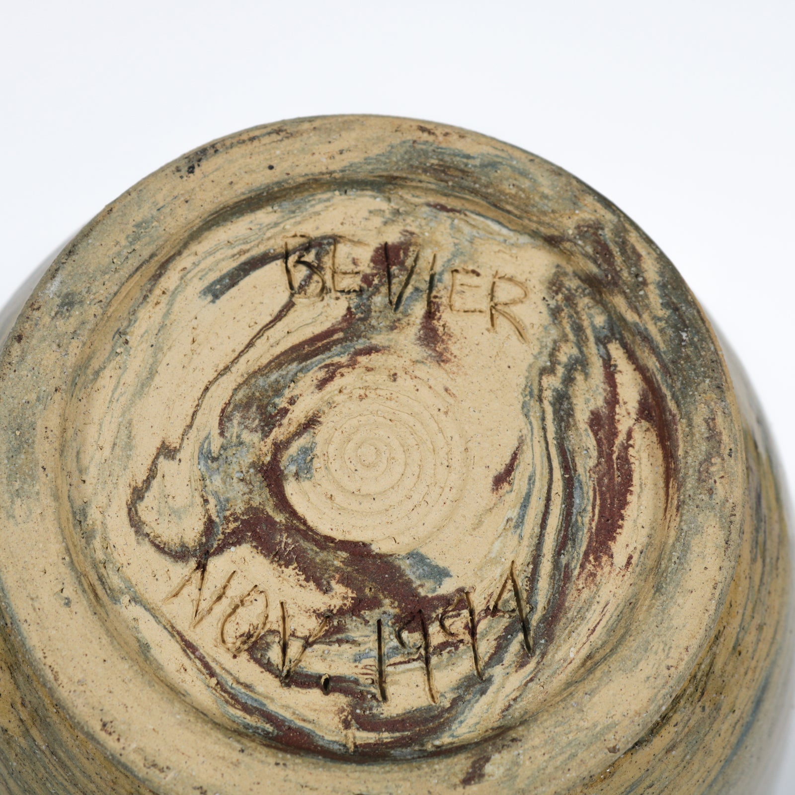 Sandy-Colored Ceramic with Swirled Finish, 1994 <br><br>#B6038