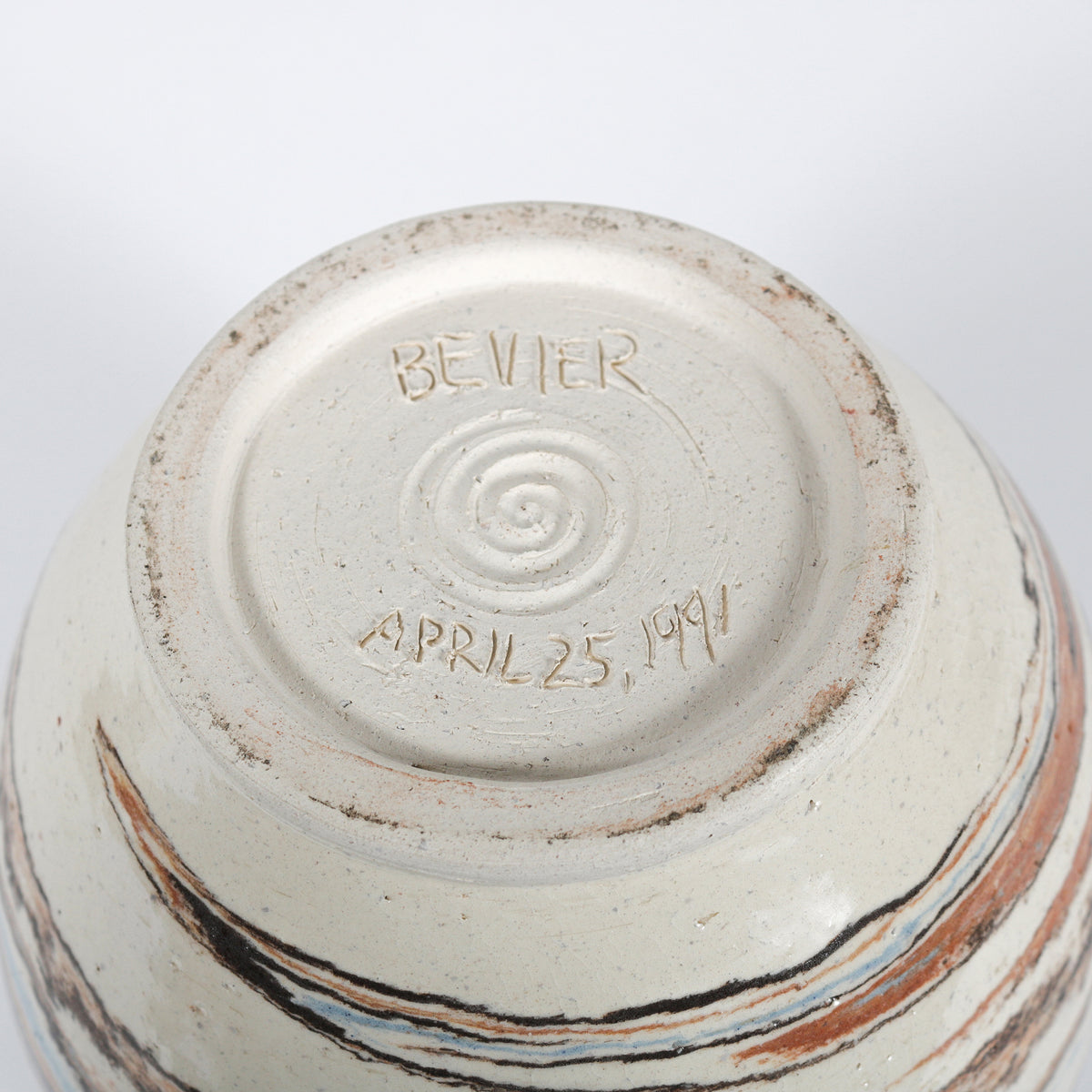 Short Ceramic with Brushstoke Pattern, 1991 <br><br>#B6041