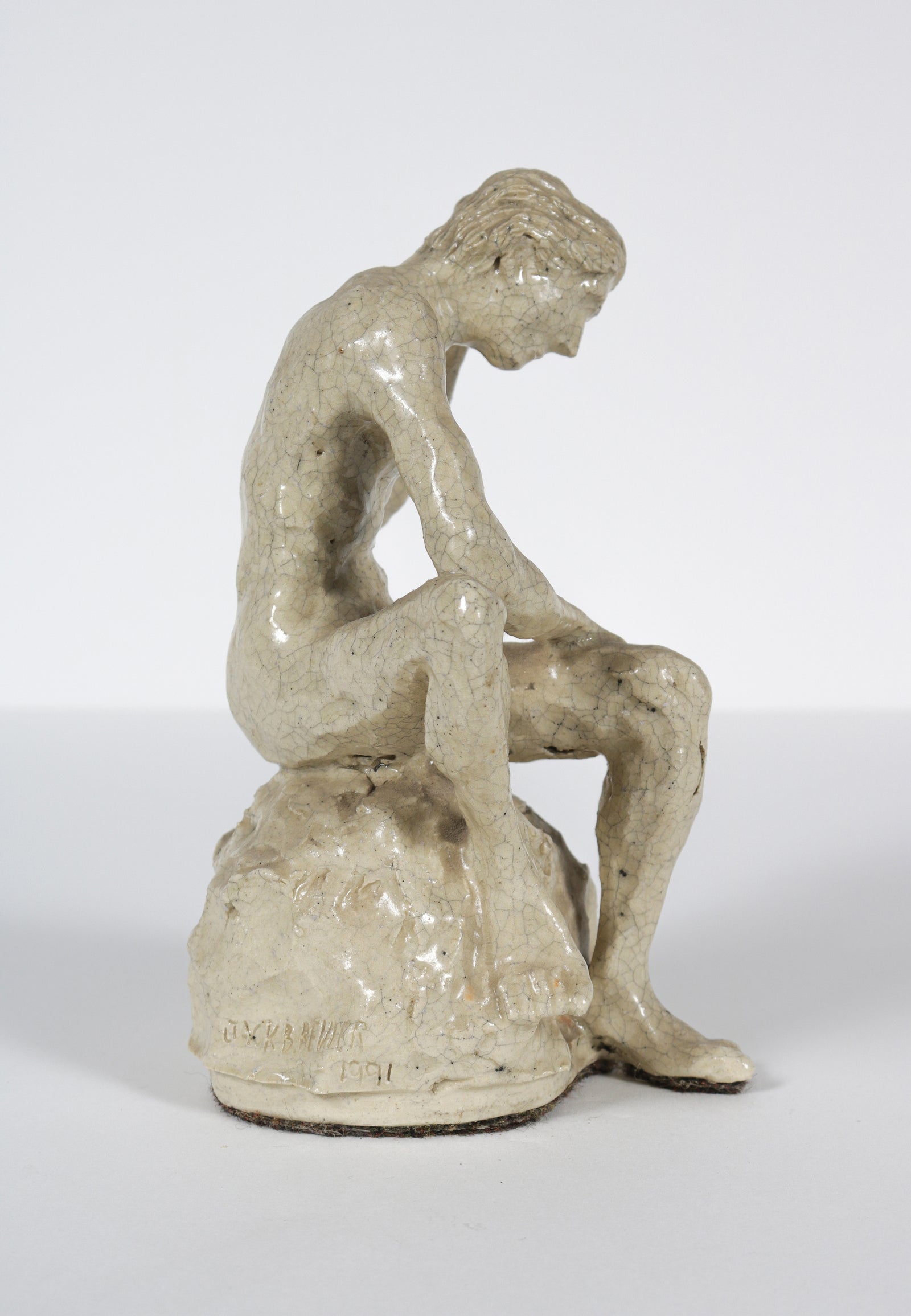 Seated Nude Figure <br>1991 Ceramic <br><br>#B6056