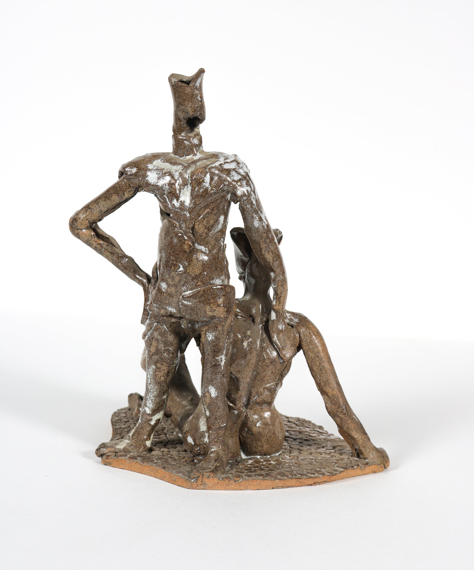 Pair of Geometirc Figures <bt>1990s Ceramic <br><br>#B6060