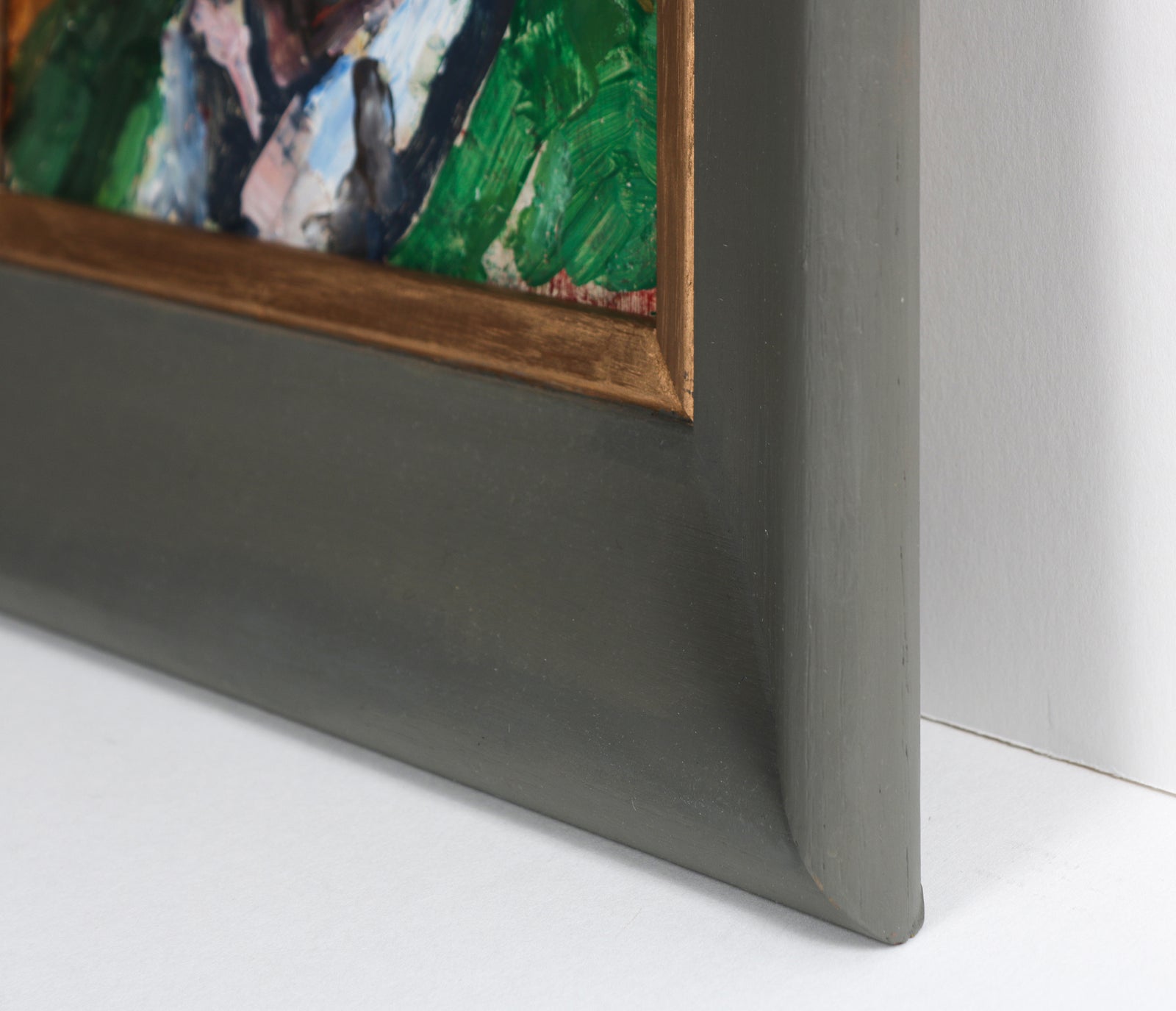 Modernist Portrait of a Man <br>Mid Century Oil <br><br>#B6075