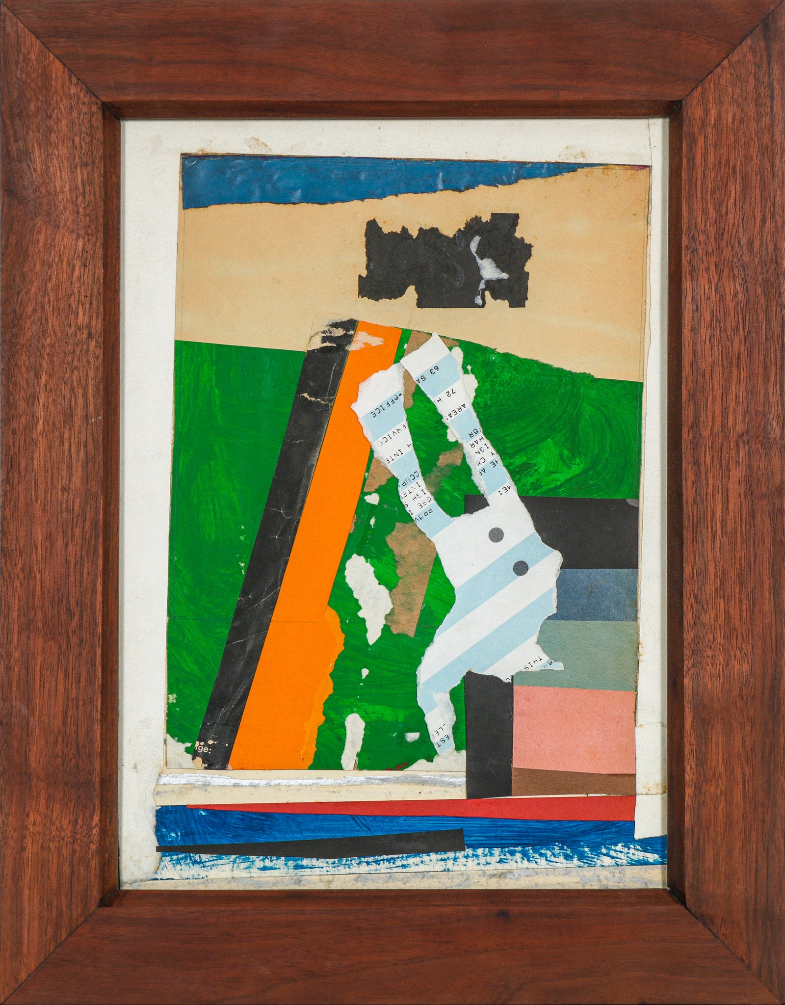 Late 20th Century Torn Paper Collage on Board <br><br>#B6125