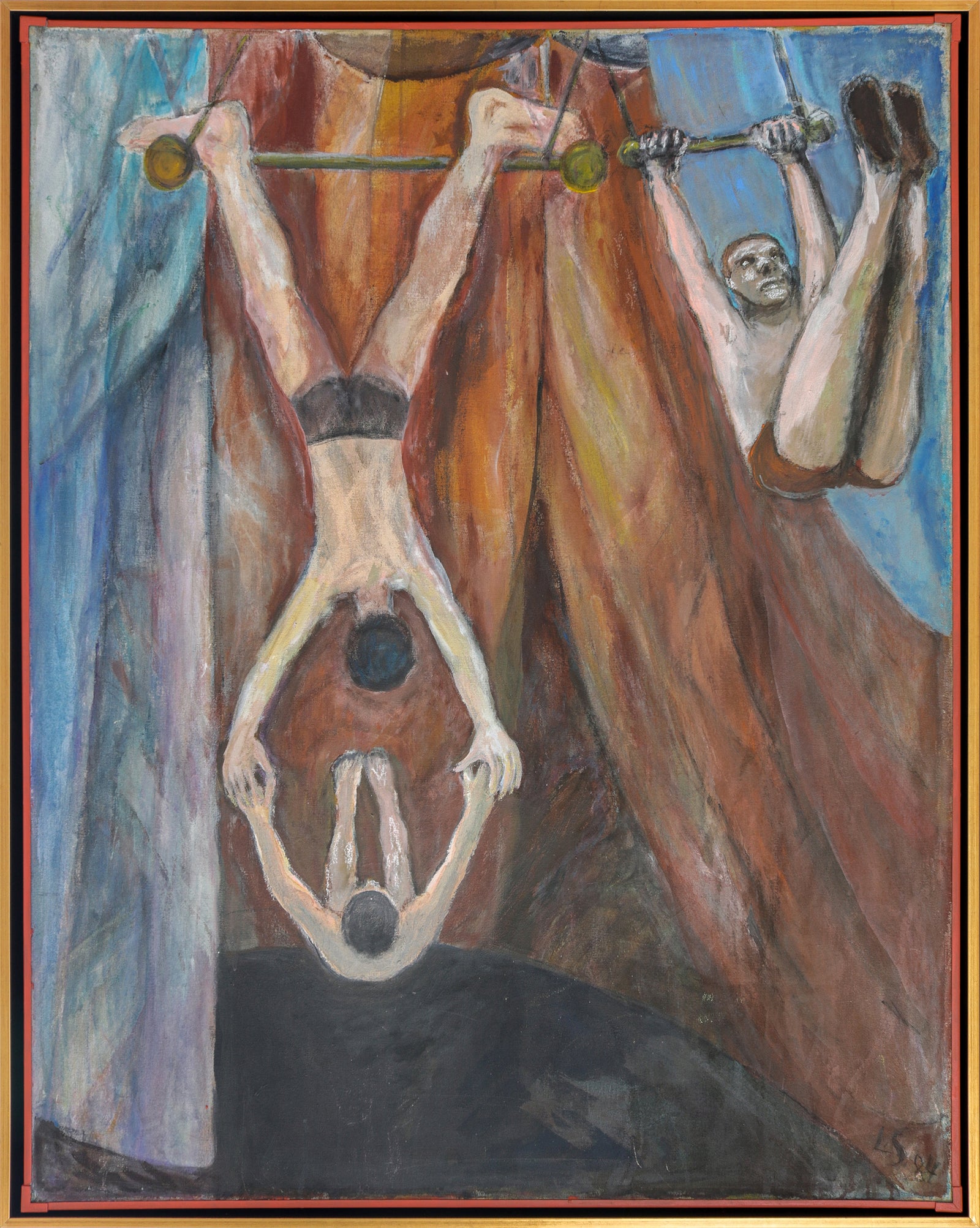 <i>Three Aerialists</i> <br>1984 Oil <br><br>#B6255