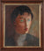 Muted Stylized Portrait of a Young Woman <br>1940s Acrylic <br><br>#B6388