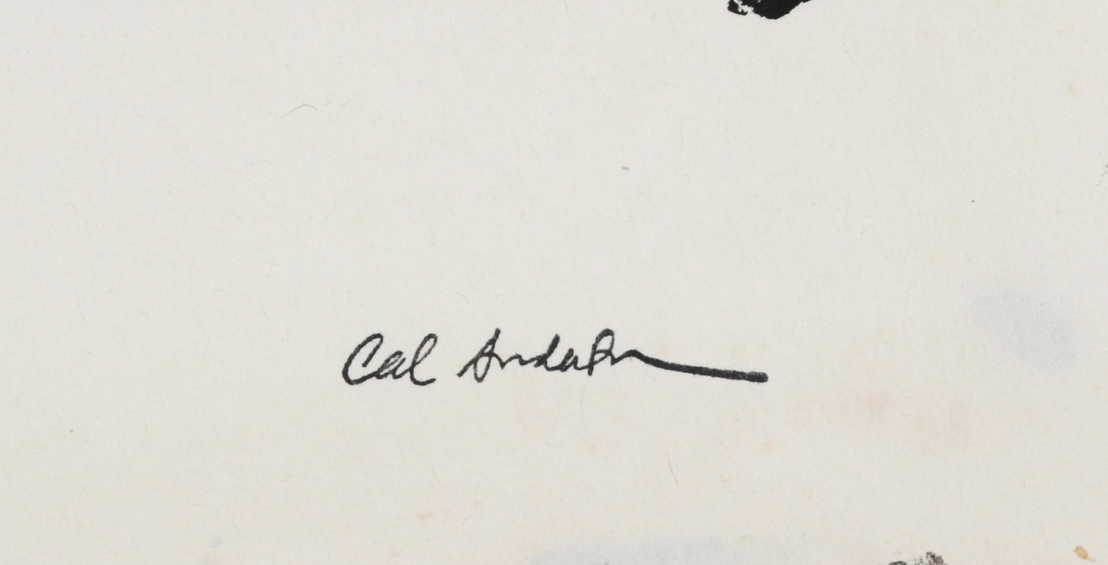 Monochrome Gestural Abstract <br>1940-50s Tempera Paint <br><br>#B6398