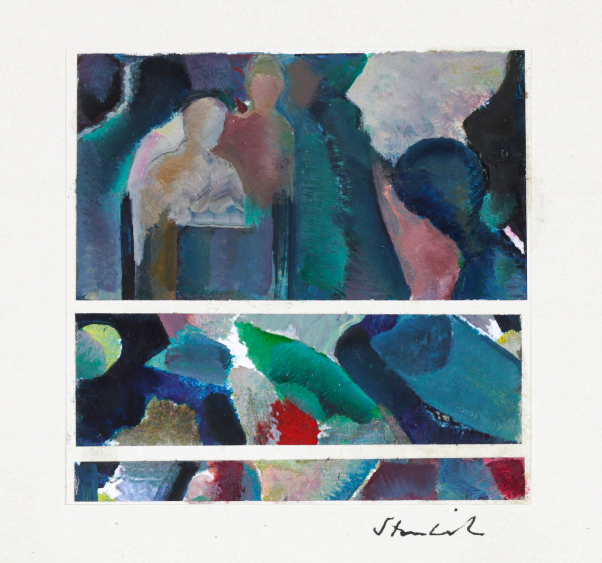 <i>In The Studio</i> <br>2008 Oil on Paper <br><br>#B6462