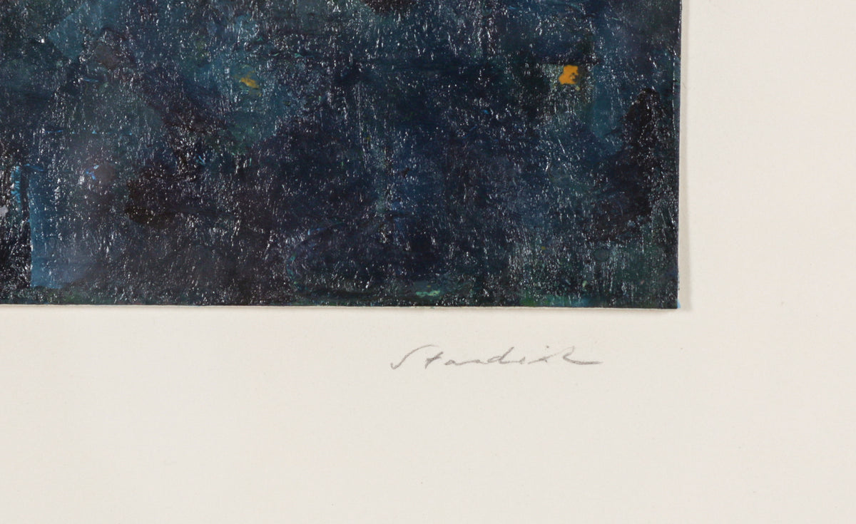 Abstracted Los Angeles Landscape <br>20th Century Oil on Paper <br><br>#B6469