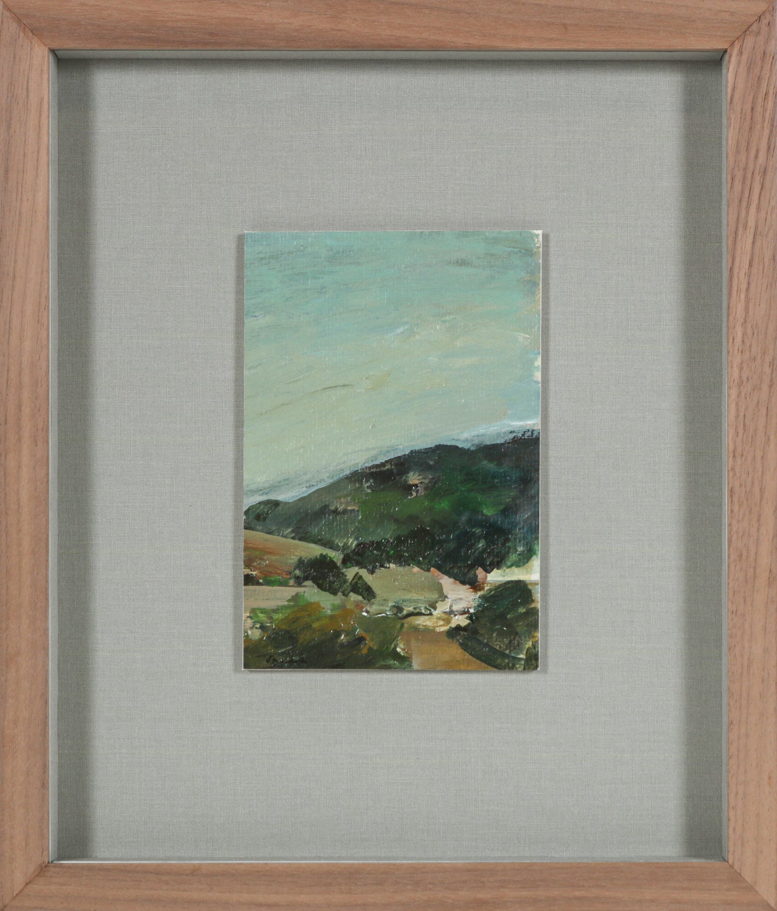 Abstracted Los Angeles Hillside <br>20th Century Oil on Paper <br><br>#B6478