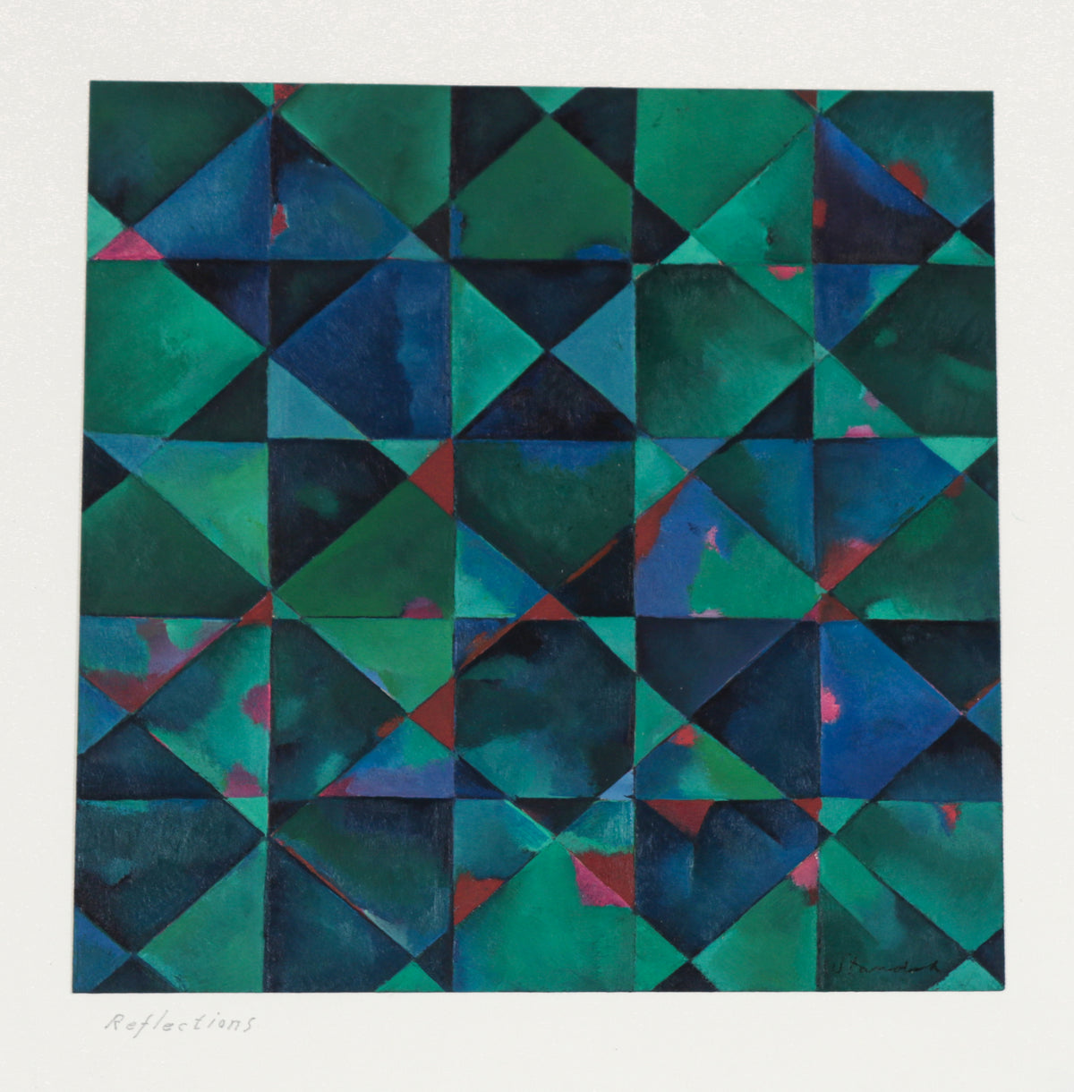 <i>Reflections</i> <br>2007 Oil on Paper <br><br>#B6479