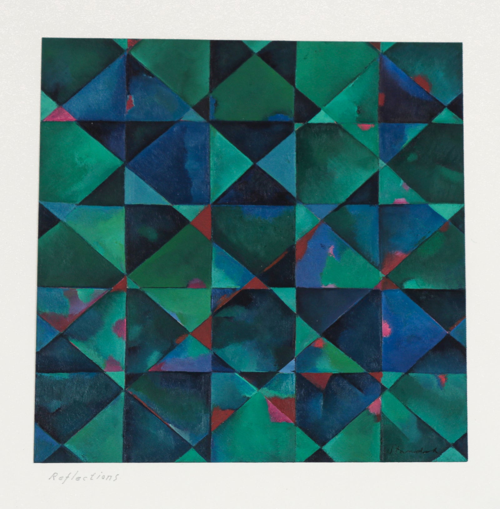 <i>Reflections</i> <br>2007 Oil on Paper <br><br>#B6479