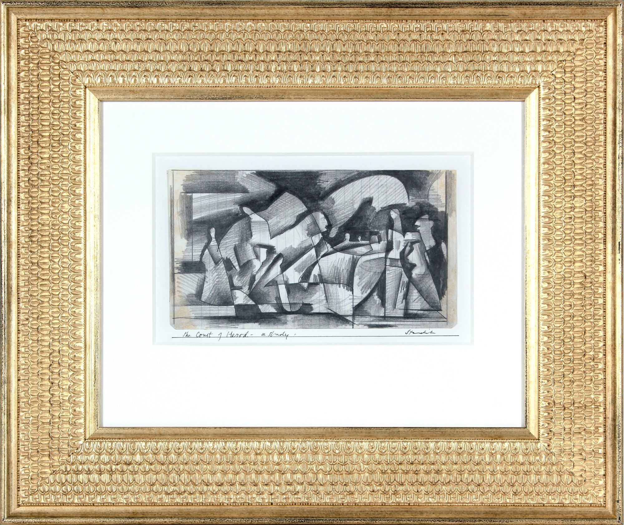 <i>The Court of Herod - A Study</i> <br>20th Century Graphite <br><br>#B6480