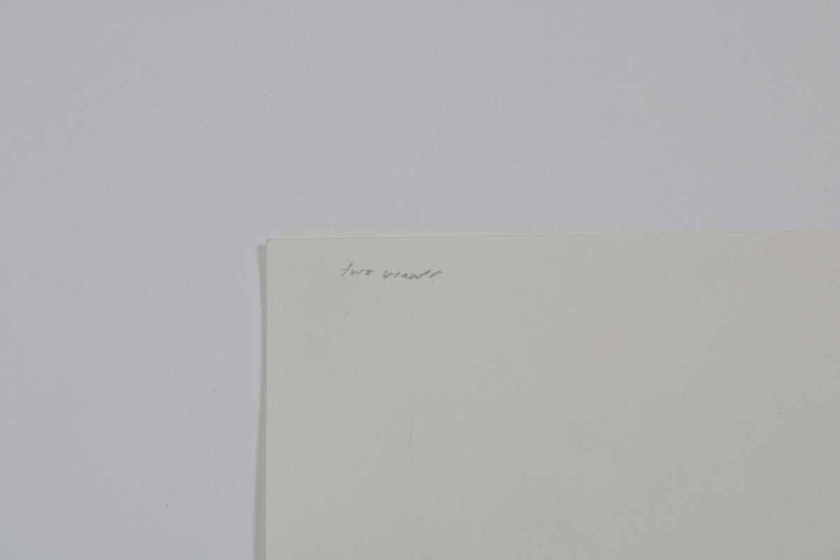 Blue & Black Abstraction <br>1970s Oil on Paper <br><br>#B6497