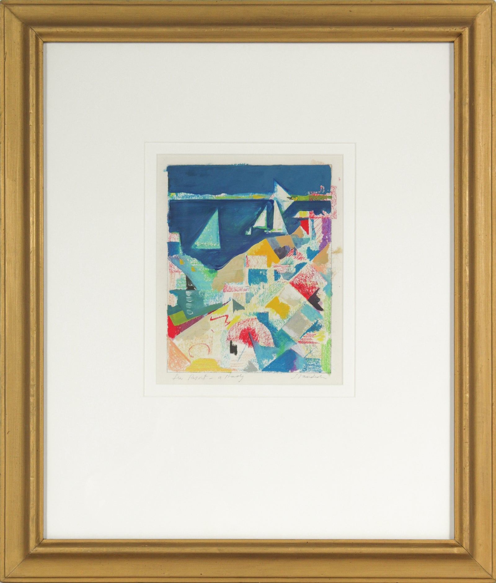 Sea Resort - A Study <br>20th Century Oil & Pastel <br><br>#B6512
