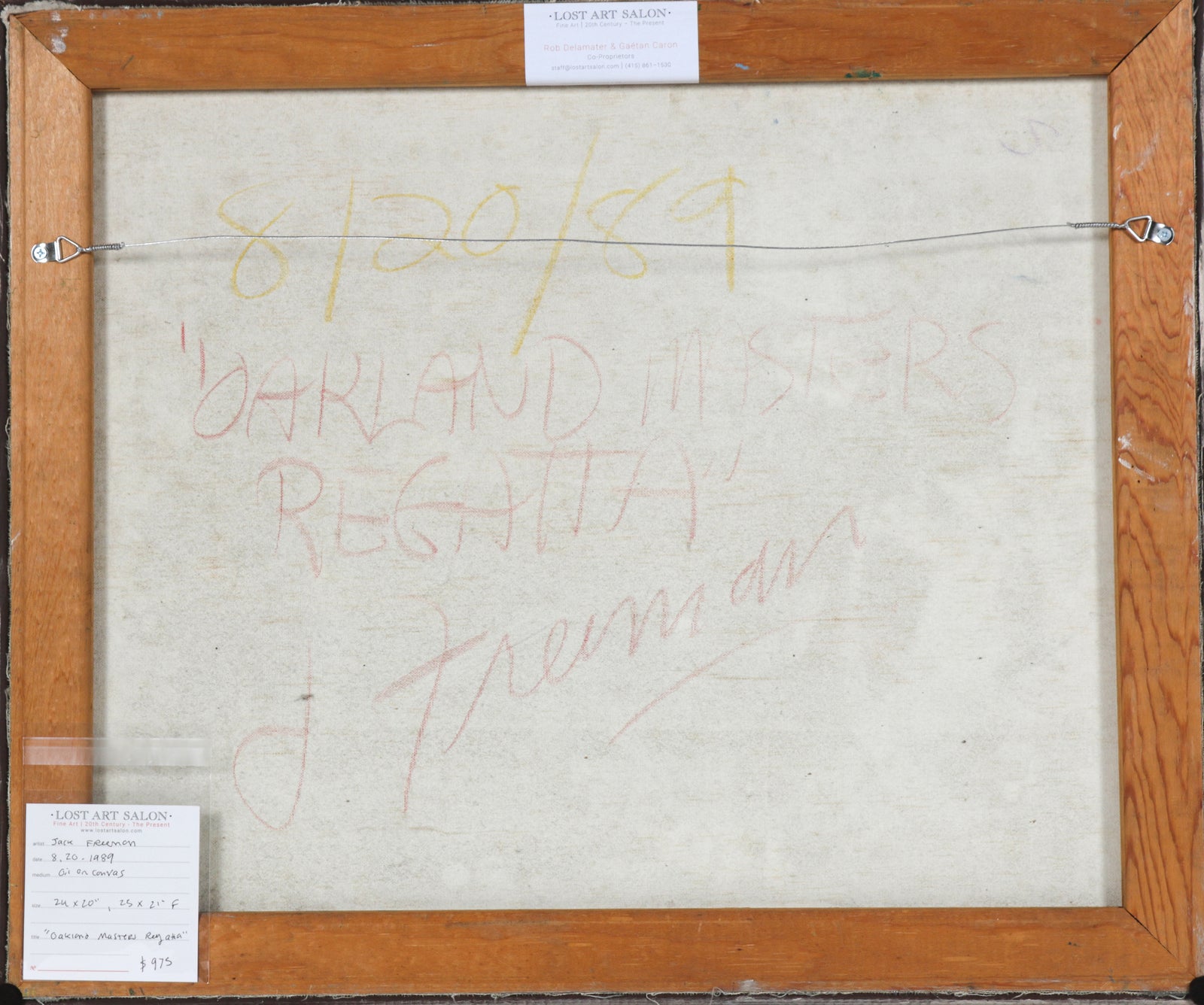 <i>Oakland Masters Regatta</i> <br>1989 Oil <br><br>#B6520