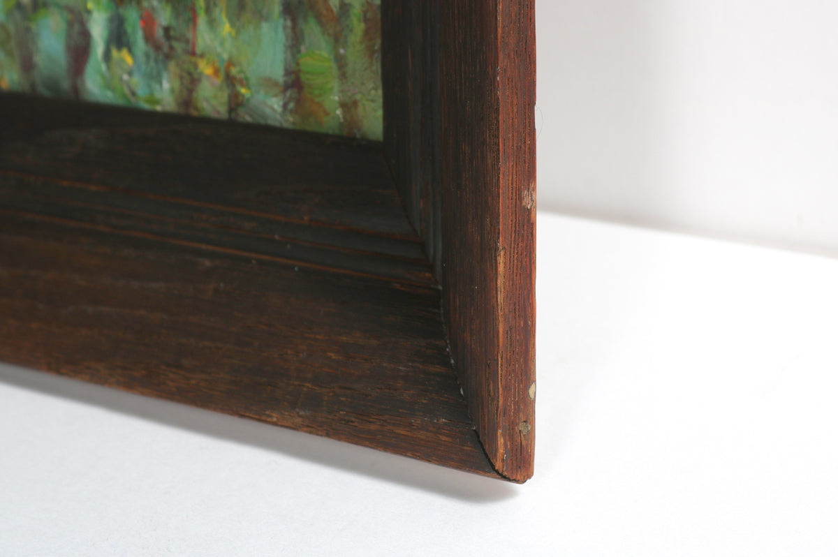 Expressionist Garden Scene <br>2001 Oil <br><br>#B6522