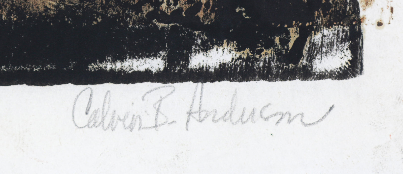 1940-50s Modernist Woodblock Abstract Scene <br><br>#B6554