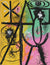 Colorful Gestural Abstract <br>1940s Tempera Paint <br><br>#B6560
