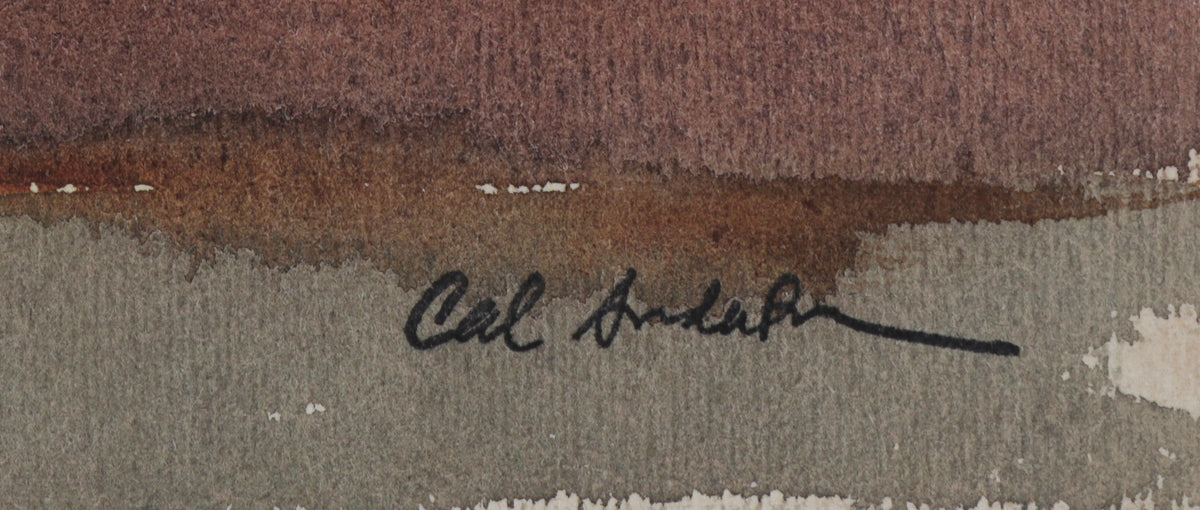 Still Life with Fruit & Jug <br>1942 Watercolor <br><br>#B6567