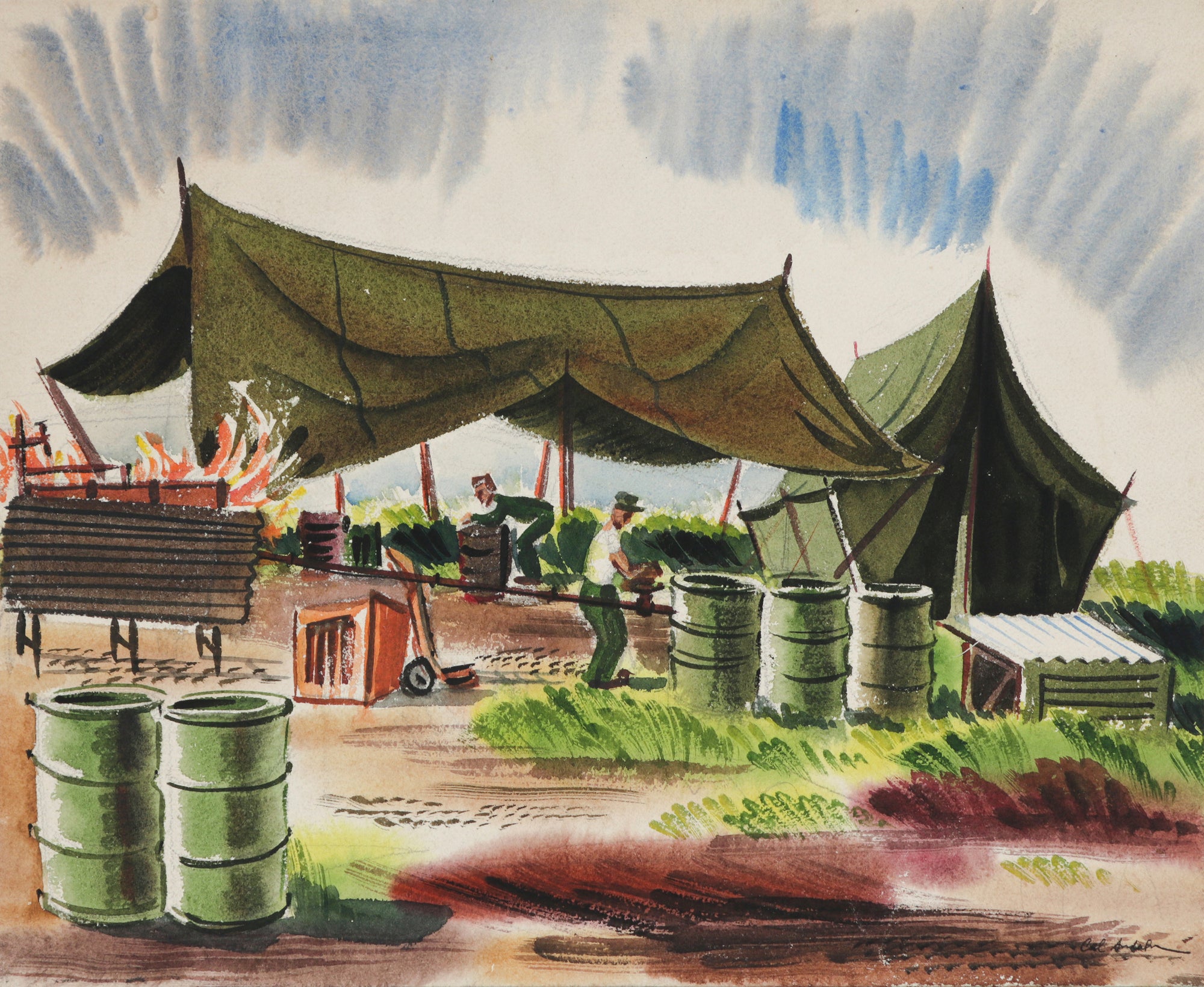 <i>Nadzar</i> <br>1945 Watercolor <br><br>#B6571