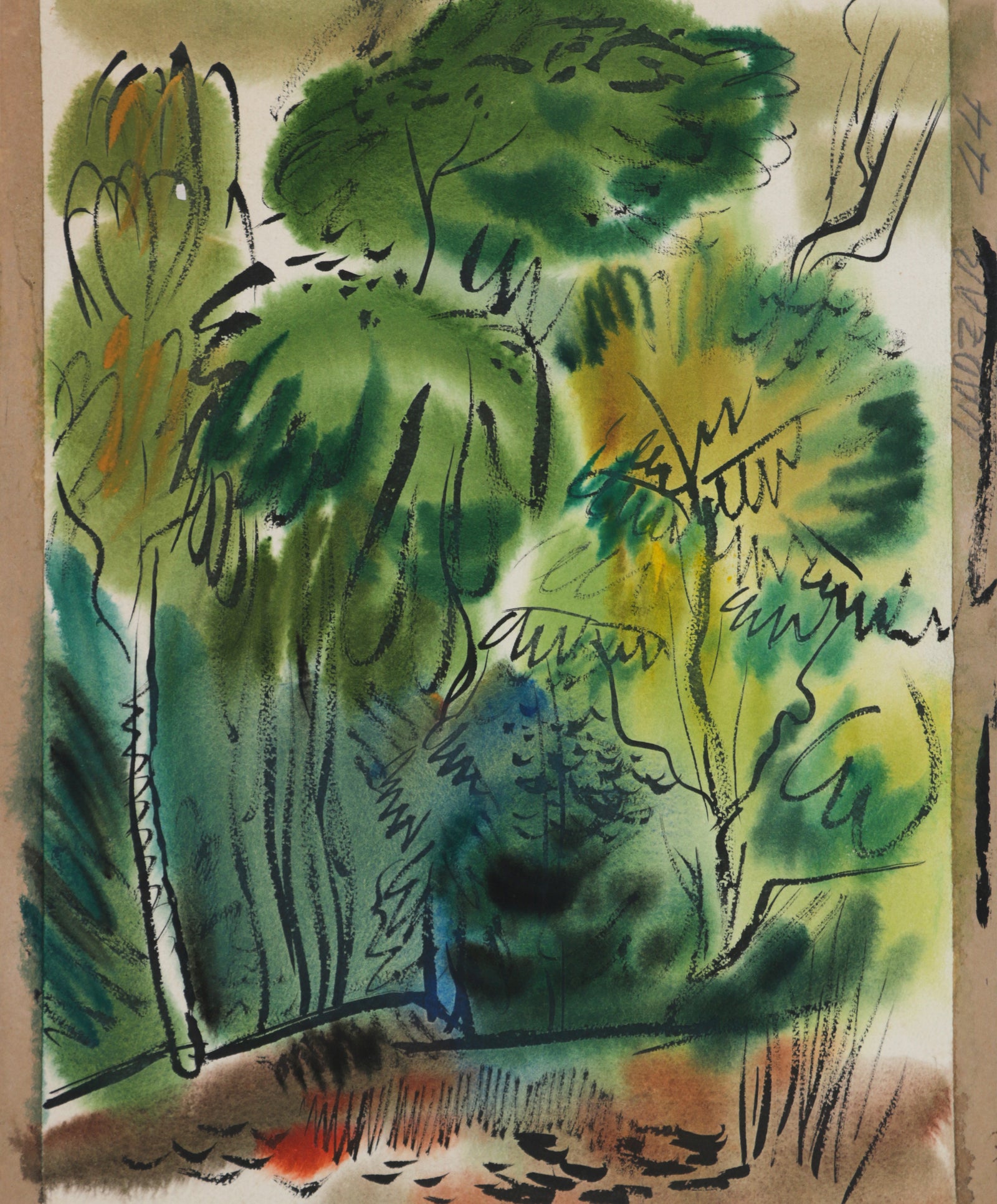 <i>Nadzar</i> <br>1945 Watercolor <br><br>#B6571