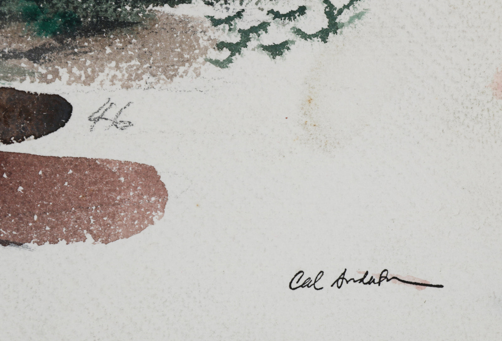 Two Vintage Trucks <br>1946 Watercolor <br><br>#B6574